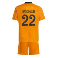 Real Madrid Antonio Rudiger #22 Bortadräkt Barn 2024-25 Kortärmad (+ Korta byxor)